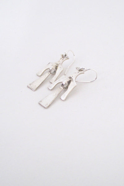 profile David Andersen Norway vintage Scandinavian Modern silver kinetic earrings