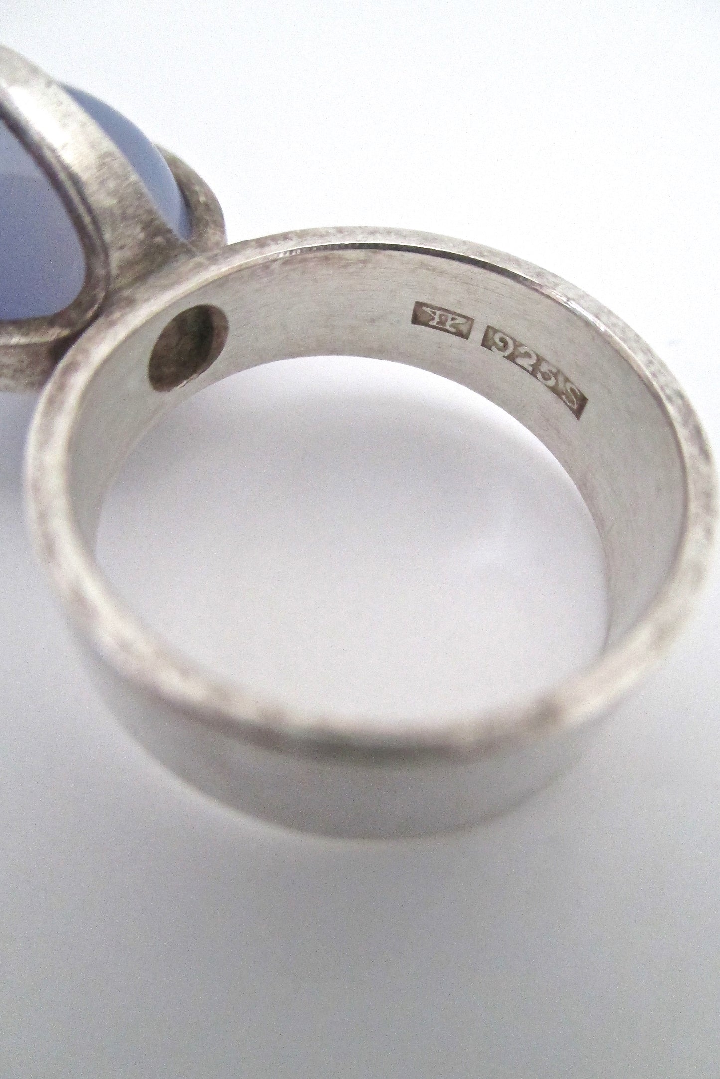 Elis Kauppi chalcedony sphere ring