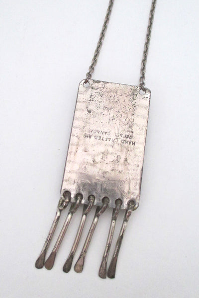 Rafael Canada early silvertone fringe necklace