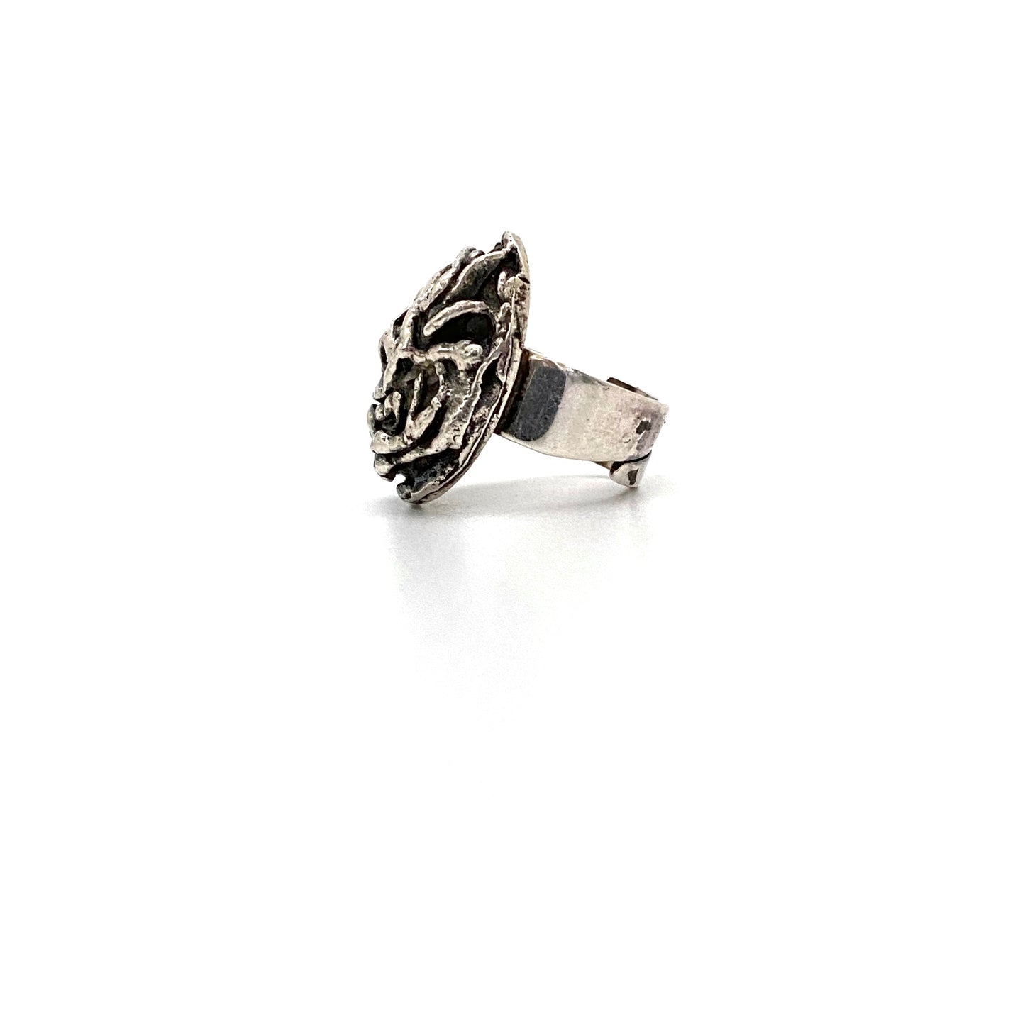 Pentti Sarpaneva brutalist heavy silver ring