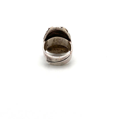 Pentti Sarpaneva brutalist heavy silver ring