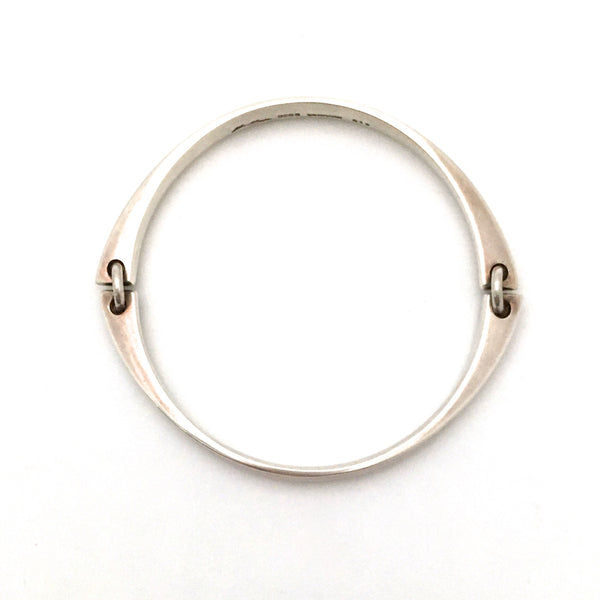 Hans Hansen hinged silver bangle bracelet #218 ~ Bent Gabrielsen