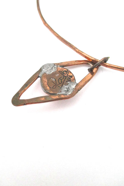 Rafael Canada copper choker ~ lavender stone