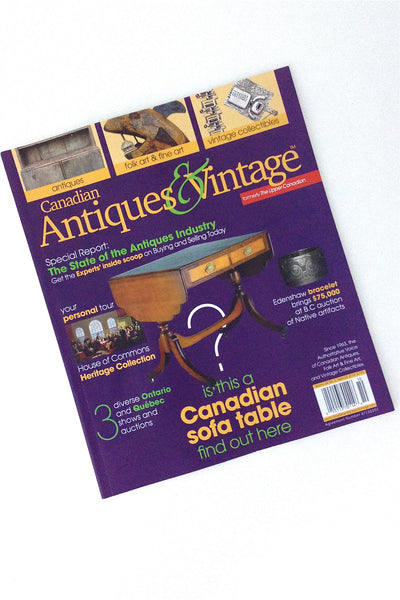 Samantha Howard Vintage on the cover of Canadian Antiques & Vintage