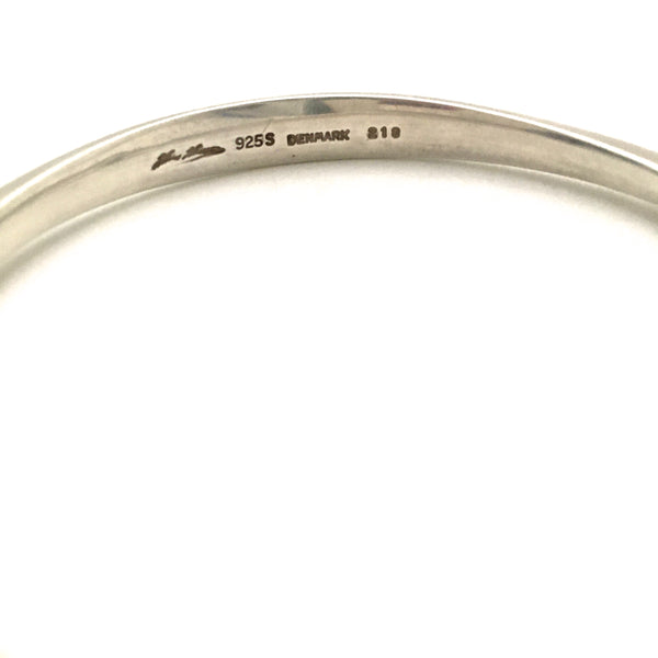 Hans Hansen hinged silver bangle bracelet #218 ~ Bent Gabrielsen