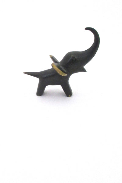 detail Baller Austria diminutive vintage bronze elephant sculpture mid century design