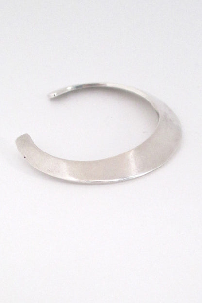 profile Hans Hansen Denmark vintage modernist silver rare cuff bracelet 