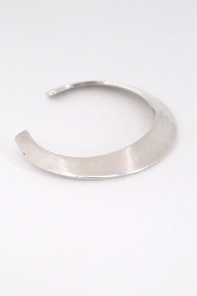 profile Hans Hansen Denmark vintage modernist silver rare cuff bracelet 