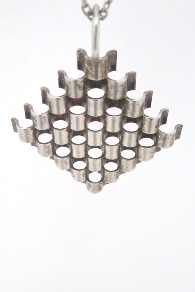 Elis Kauppi 'wave grid' openwork necklace