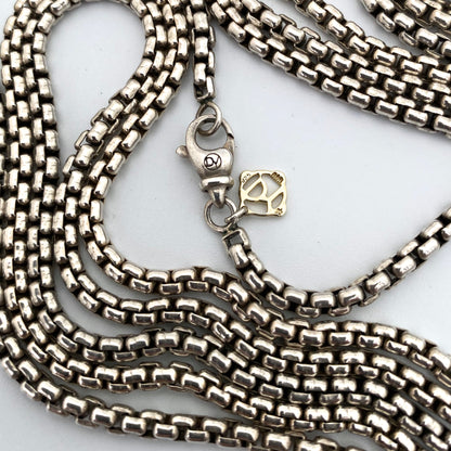David Yurman extra long 72" box chain ~ 14k gold tag