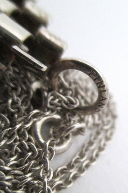 Elis Kauppi 'wave grid' pendant necklace