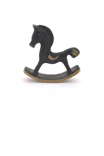 Baller diminutive bronze rocking horse