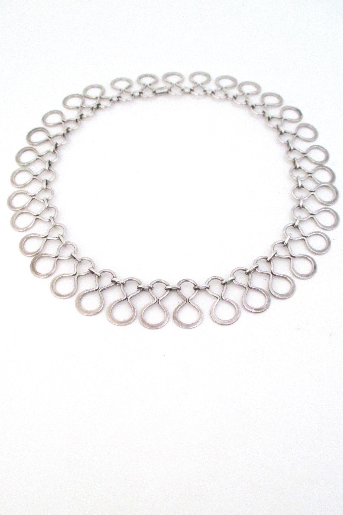 Just Andersen Denmark vintage Scandinavian Modernist silver necklace