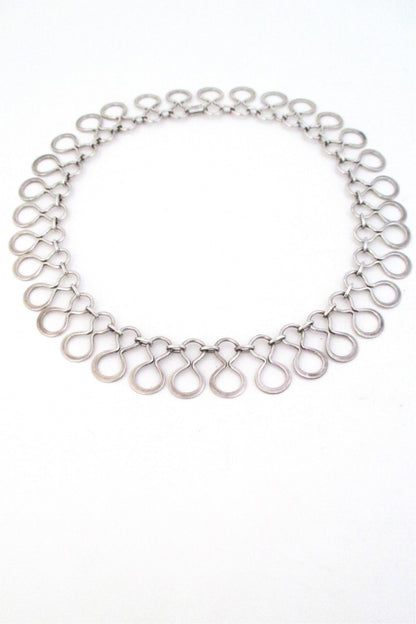 Just Andersen Denmark vintage Scandinavian Modernist silver necklace