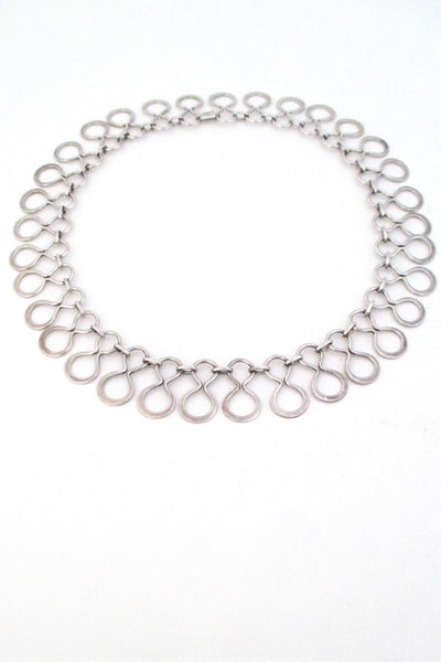 Just Andersen Denmark vintage Scandinavian Modernist silver necklace