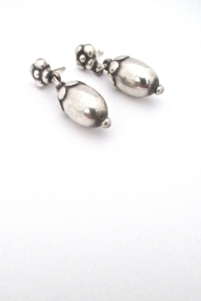Georg Jensen silver acorn drop earrings #4