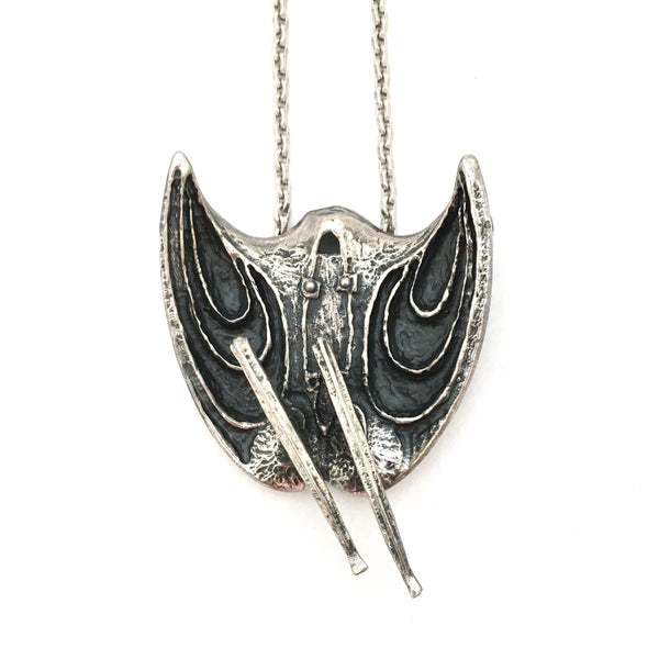 Guy Vidal large abstract woman kinetic pendant necklace ~ rare
