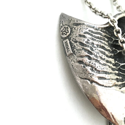 Guy Vidal large abstract woman kinetic pendant necklace ~ rare