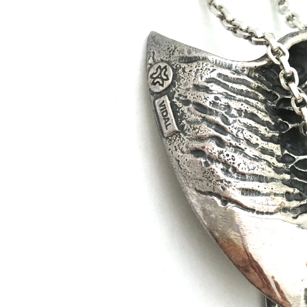 Guy Vidal large abstract woman kinetic pendant necklace ~ rare