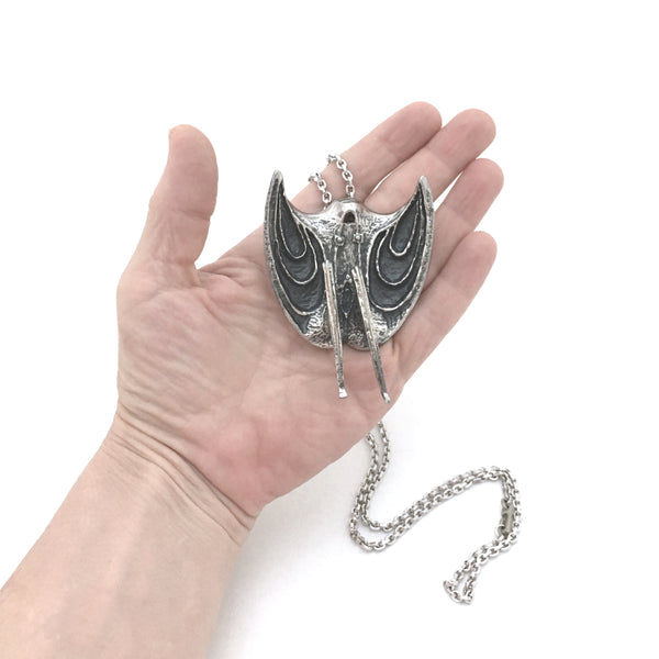 Guy Vidal large abstract woman kinetic pendant necklace ~ rare