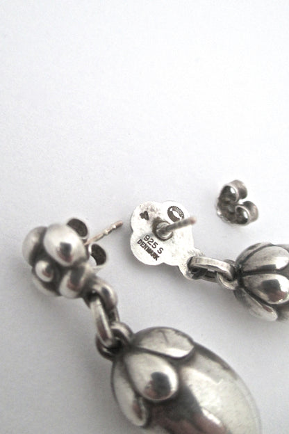 Georg Jensen silver acorn drop earrings #4