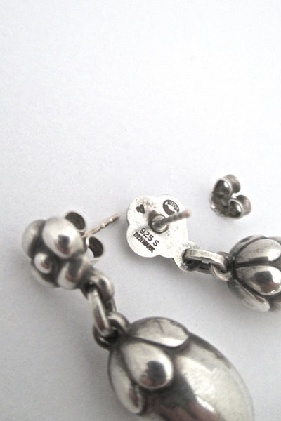 Georg Jensen silver acorn drop earrings #4