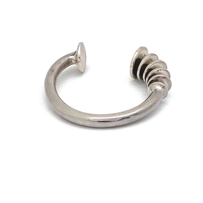 Georg Jensen heavy silver Modernist cuff bracelet by Anette Kraen ~ rare
