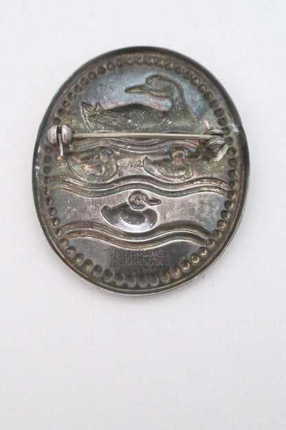 Jens Quistgaard sterling Dansk ducks logo brooch