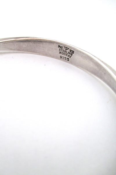 Tone Vigeland hammered silver bangle bracelet