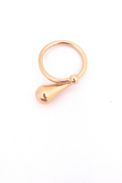 Elis Kauppi modernist ring in 14k gold