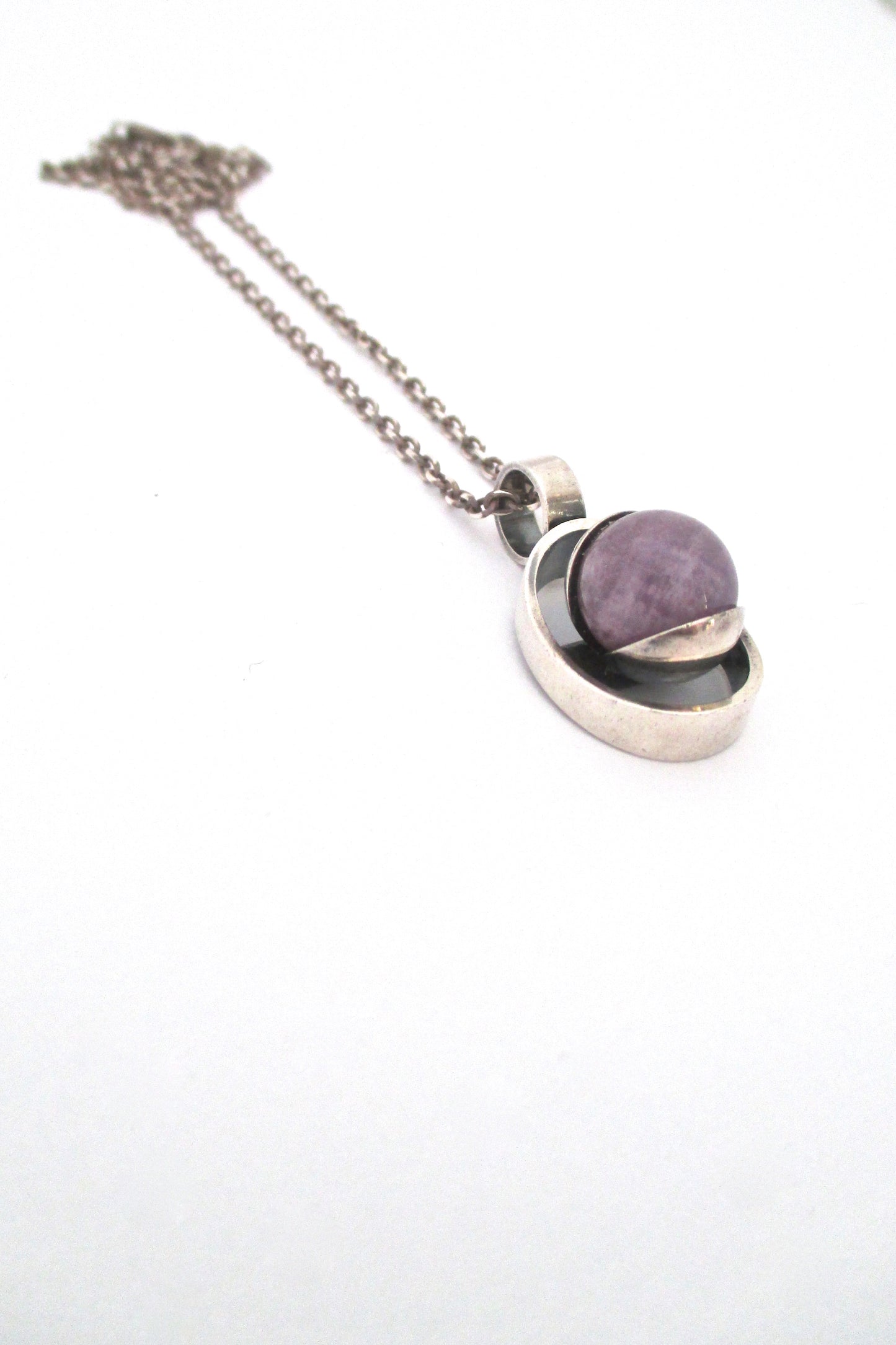 Elis Kauppi 'rolling sphere' amethyst pendant