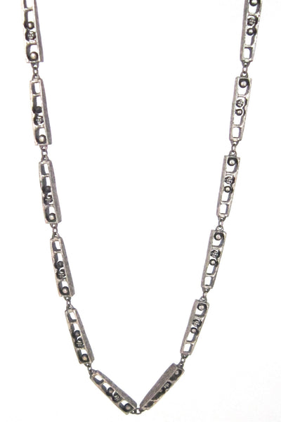 Guy Vidal Canada brutalist 'cubicles' long link necklace