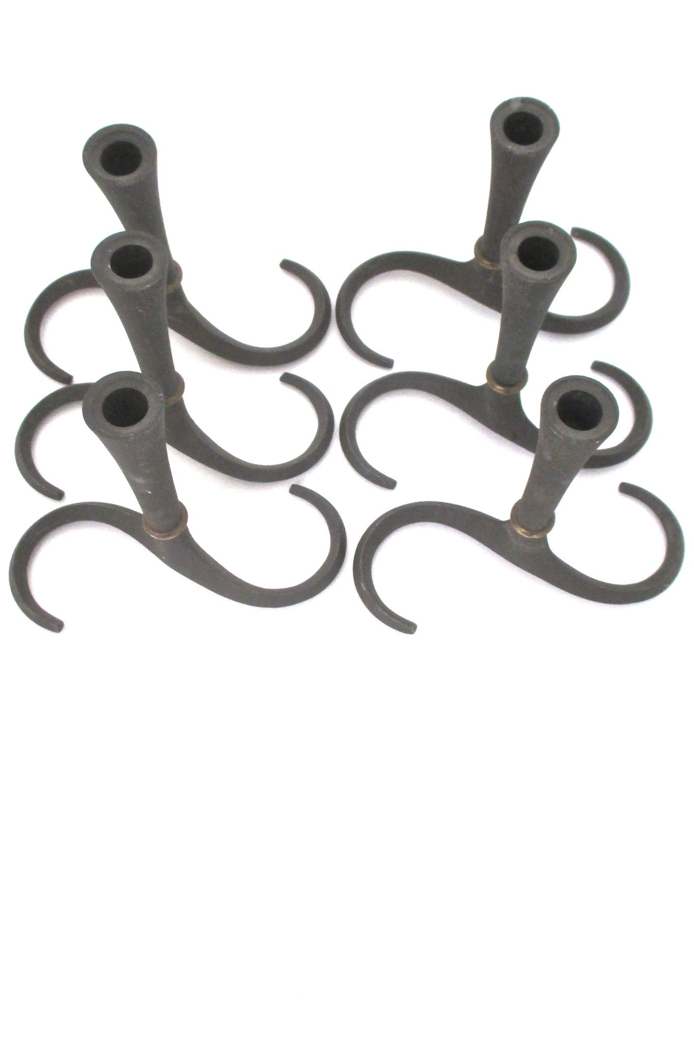 Dansk Denmark early S candle holders by Jens Quistgaard at Samantha Howard Vintage