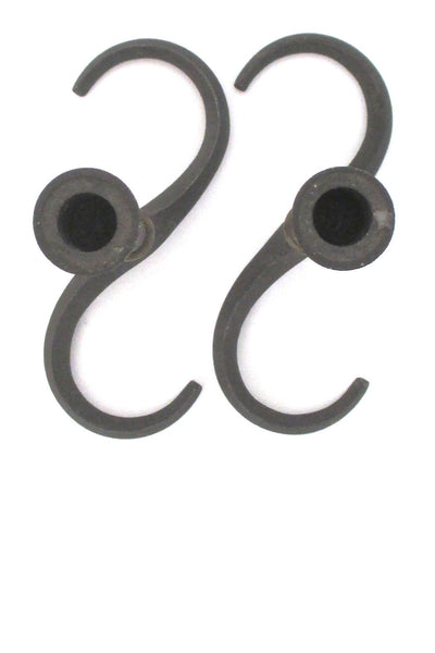 top Dansk Denmark early cast iron S candle holders by Jens Quistgaard