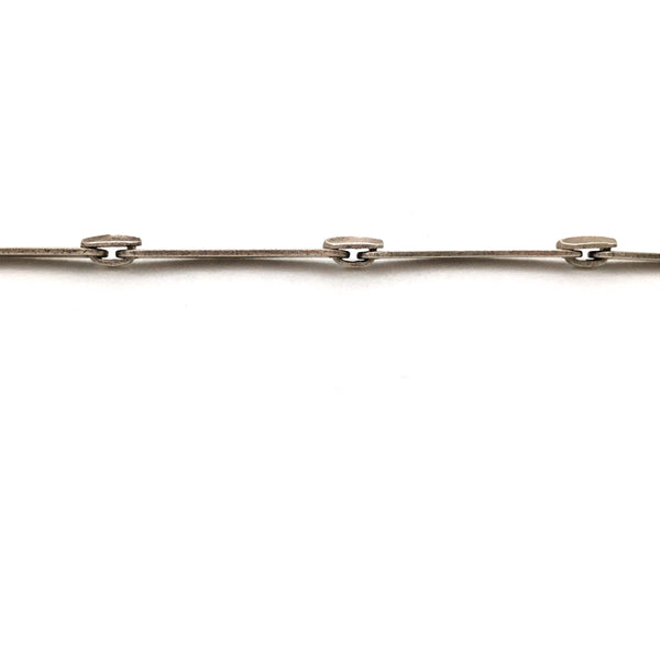 profile Lapponia Finland vintage silver Labyrinth choker necklace by Bjorn Weckstrom 1979 Scandinavian Modernist jewelry design