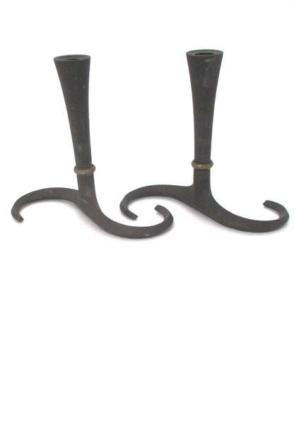 Jens Quistgaard early Dansk 'S' candle holders