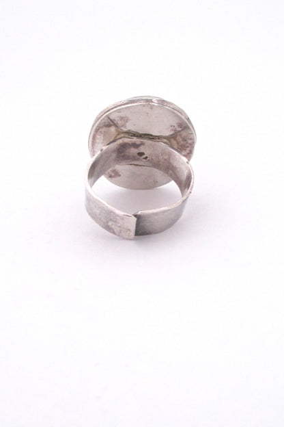 Rafael Canada sterling ring - clear red