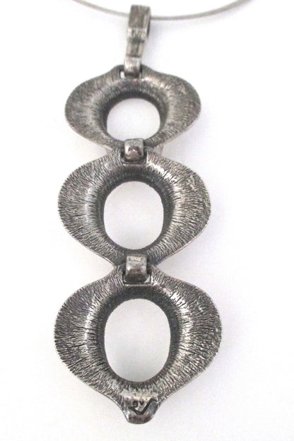 Guy Vidal extra large 'textured discs' pendant