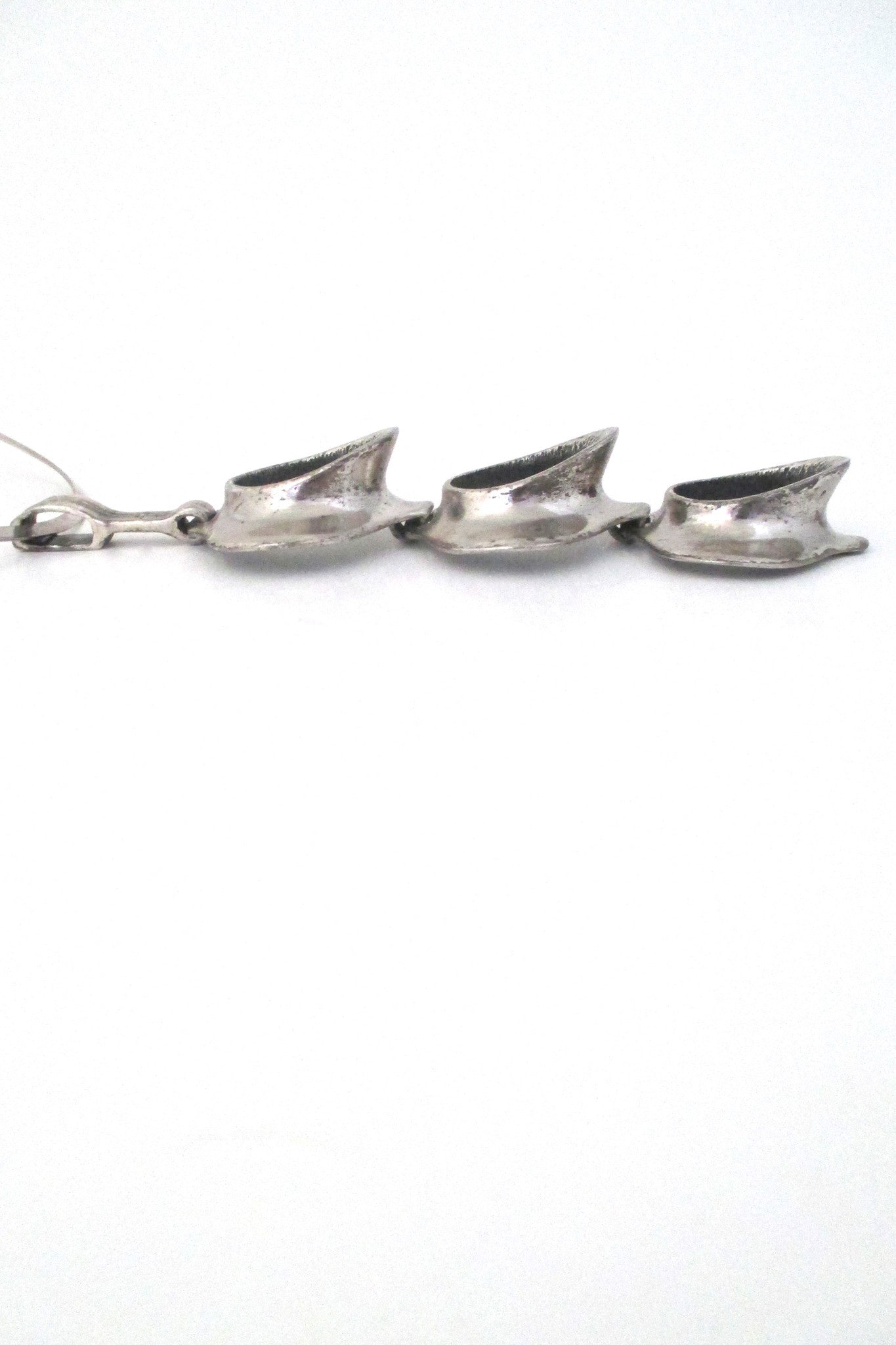 profile Guy Vidal Canada extra large brutalist pewter pendant necklace