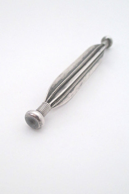 profile Anton Michelsen Denmark vintage Scandinanvian Modern silver extra large brooch