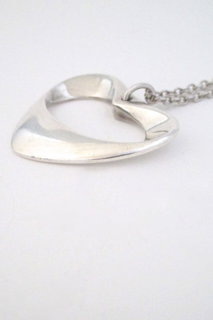 profile Georg Jensen Denmark large modernist heart pendant 152 by Henning Koppel