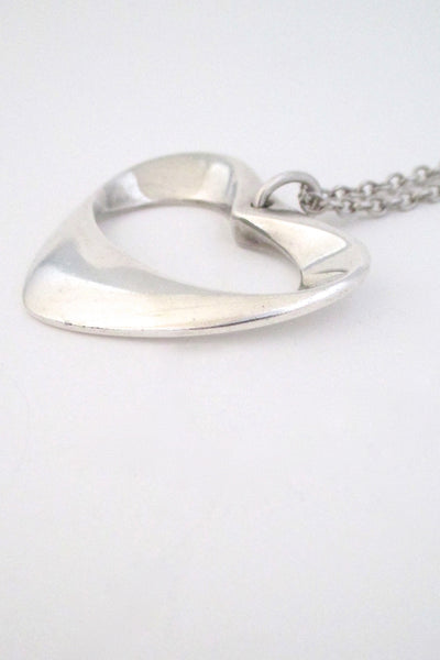 profile Georg Jensen Denmark large modernist heart pendant 152 by Henning Koppel