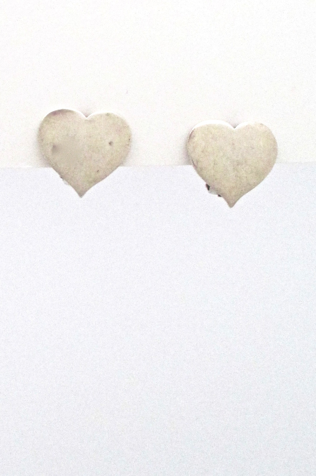 Hans Hansen silver heart ear clips #403