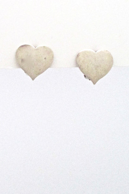 Hans Hansen silver heart ear clips #403