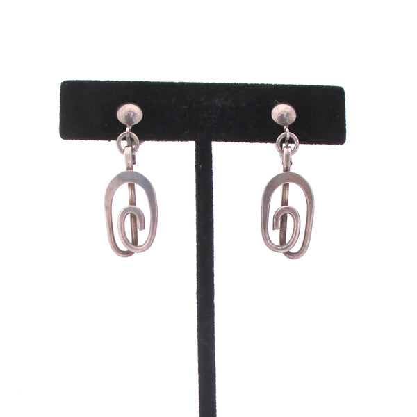Henry Steig 'silver swirl' drop earrings