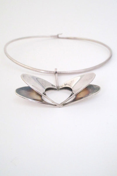 Alton Sweden large modernist silver pendant by Theresia Hvorslev at Samantha Howard Vintage