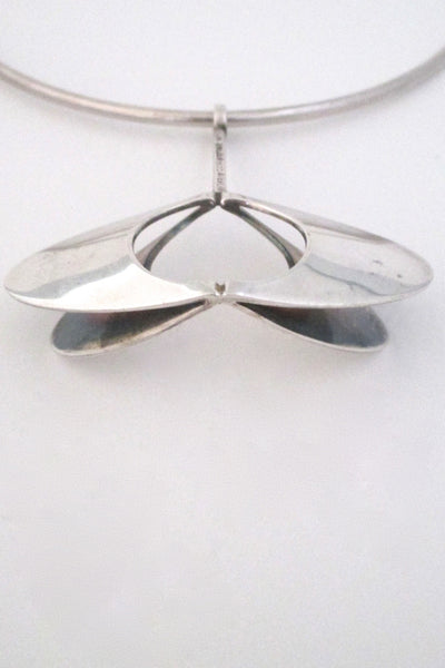 Alton large modernist silver pendant