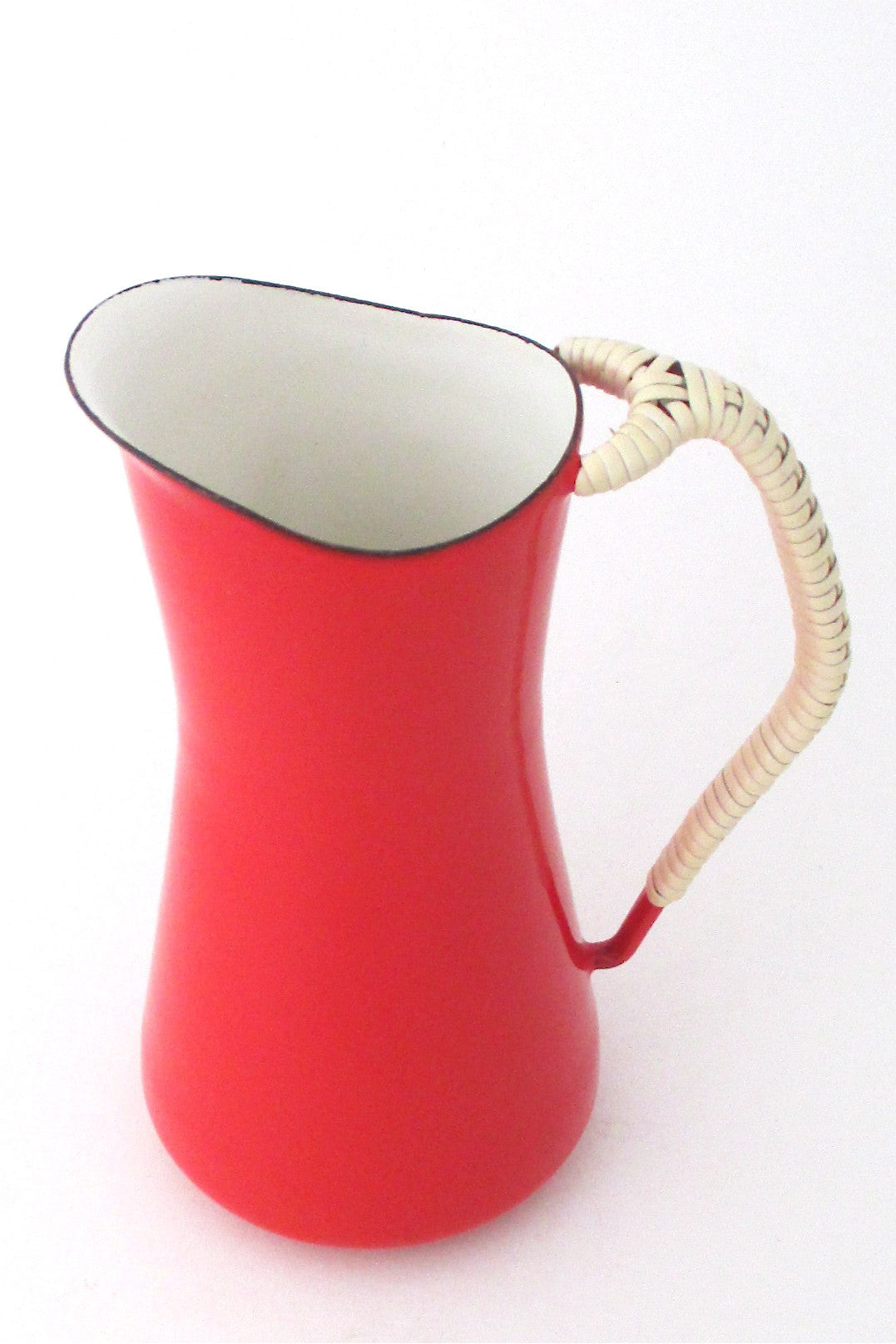 Dansk Denmark Kobenstyle red enamel pitcher by Jens Quistgaard early mark