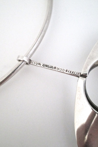 Alton large modernist silver pendant