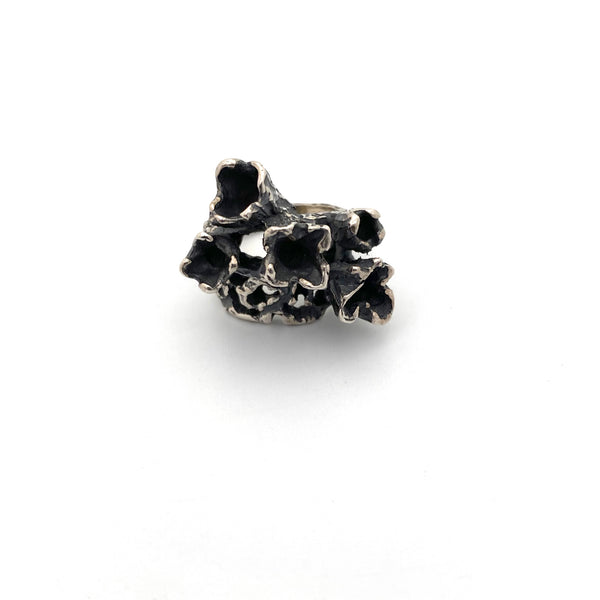 vintage silver brutalist ring NOS